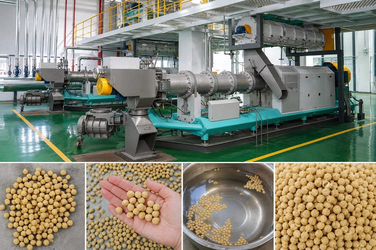 Extrudeuse_D_Aliments_Pour_Poissons_Pour_La_Production_De_Granules_Flottants_Et_Le_Test_De_Flottabilite_Dans_L_Eau